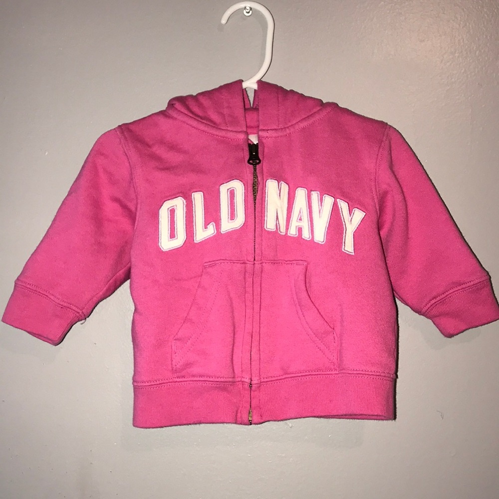 Old navy pink baby zipper sweater hoodie
